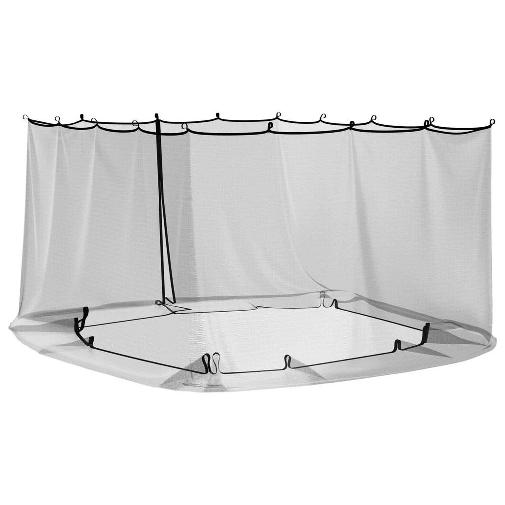 Moskitonetz für Pavillon 220 Maschen Schwarz 3,6 x 3,6 x 2 m