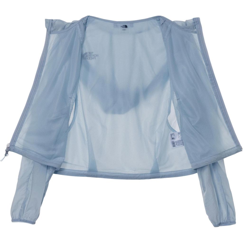 The North Face Solid Color Zipper Hooded Long Sleeve Jacket Women Jackets Light-Blue NJ3LR32L