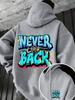 Men'S Autumn And Winter Letter Print Hooded Fleece Sweatshirt, Versatile And Casual Loose-Fitting Hoodie