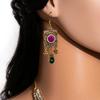 Vintage Exaggerated Rhinestone Necklace, Dinner Dress Geometric Square Jewelry Set With Diamond Water Drop Earrings For Women