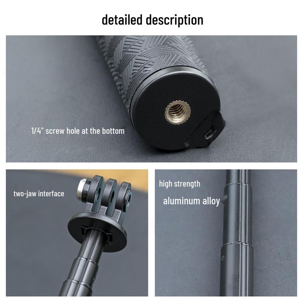 High-Strength Invisible Selfie Stick for DJI Action Cameras: Compatible with Models 6/5 Pro/4, Handheld Photography Extension Pole