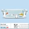 Ciotola Bento in Vetro per Microonde - Resistente alle Alte Temperature, Grande Capacità, Pranzo Ermetico