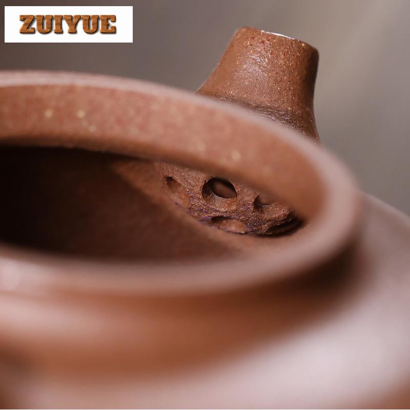 180ml Luxury Yixing Purple Clay Teapots Famous Artists Handmade Rong Tian Pot Raw Ore Gold Mud Kettle Zisha Tea Set Supplies Cha