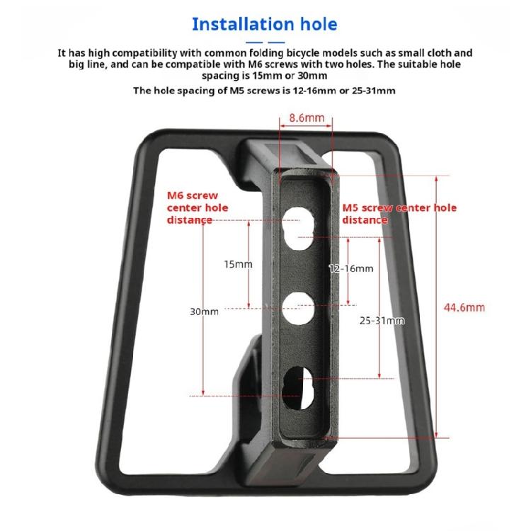 Faltfahrradtasche Korb Halterung Frontgepäckträger Blockadapter Inklusive Schrauben