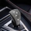 Kristall Diamant Auto Schalthebelknauf Abdeckung, Funkelnder Automatikgetriebe Schalthebel Griff Schutz, Klettverschluss Wicklung Innenraum Dekoration für Frauen Mädchen