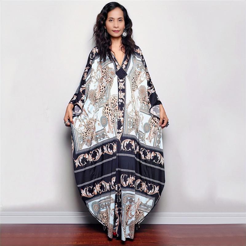 2022 Print Cover-ups Sexy Hand Weaving Deep V-neck Summer Beach Dress Tunic Kaftan Women Beachwear Swimsuit Cover Up Robe De Plage Q1289