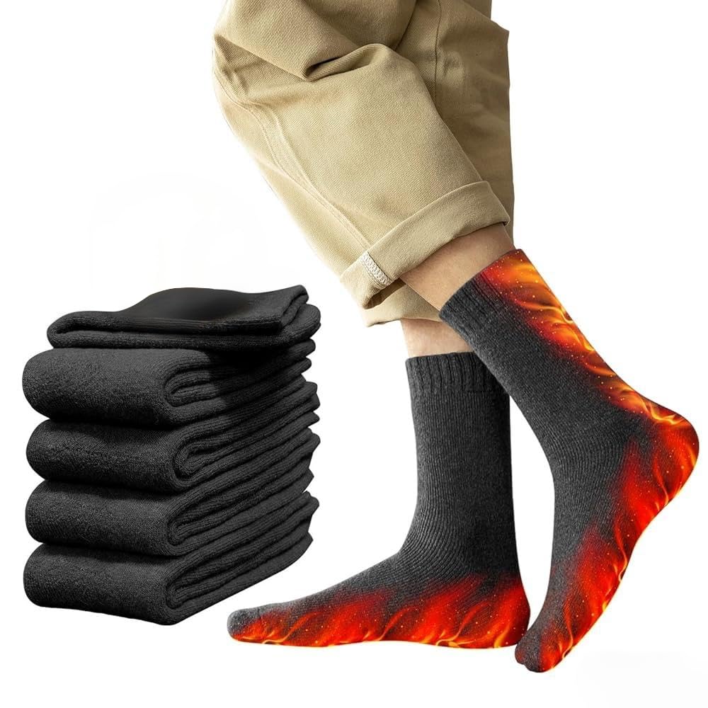 

YHOYH Socks Thick Pile Lining with Wool Thick Socks for Winter Sizes Set of 4 Women s Non-Sweat (Extra Cloud-Like Material) Business, Warm, Socks,