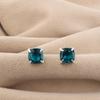 Apatite Gemstone 925 Sterling Silver Women Jewelry Handmade Studs Earring 1" Birthday Gift For Her EE-181-10