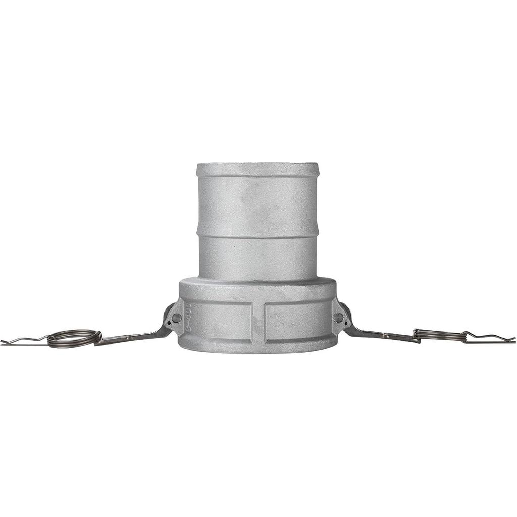 1 Pack 4 Inch Camlock Fittings Type C Aluminum Cam and Groove Hose Fitting Female Camlock X Hose Shank Camlock W/Gasket Inside (C400)