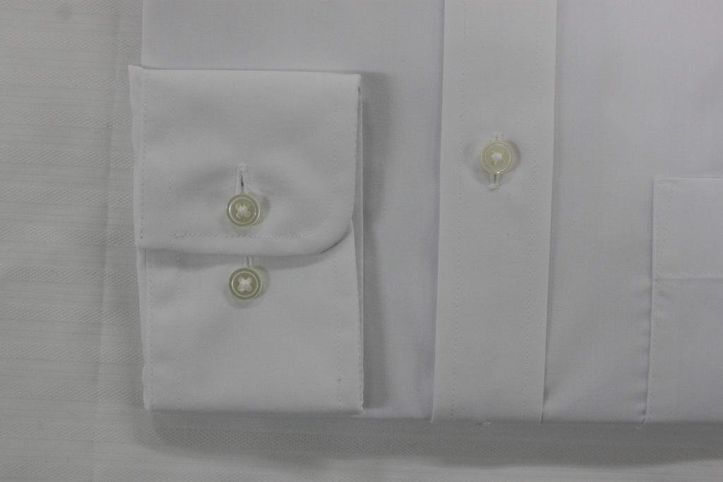 Long sleeve dress finish plain white neck size to Japanese size [Konaka] shirt, wrinkle-resistant [Regular collar/button-down/wide collar] Men's,
