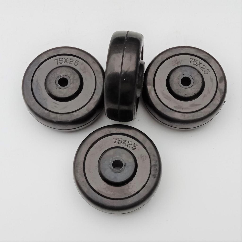 3-Inch Medium Silent Swivel Rubber Caster Wheel - Light Duty