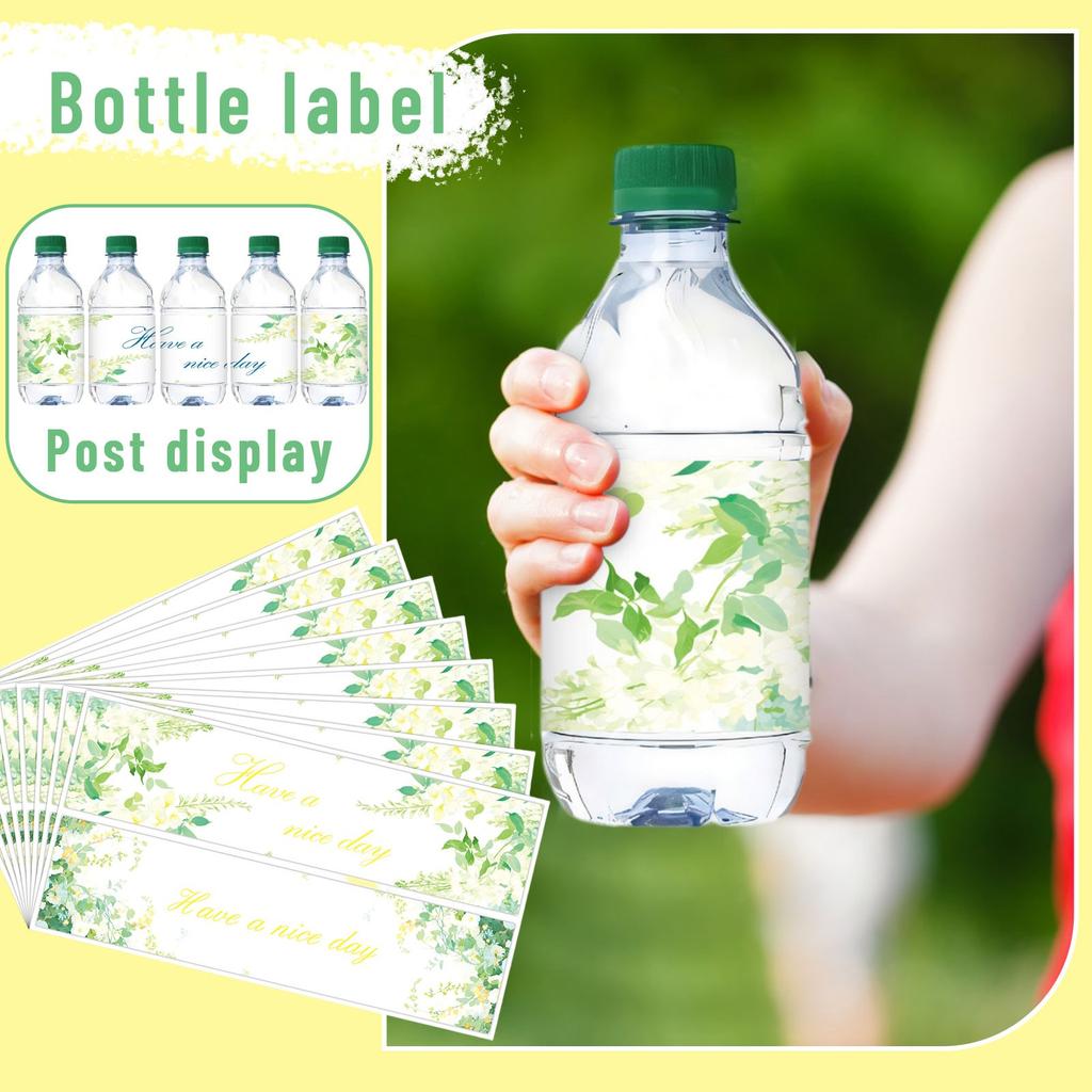 10 Pcs Theme Party Beverage Water Bottle Stickers Self-adhesive Party Decoration Stickers