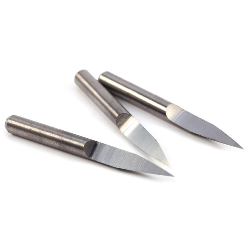 10Pcs 3.175mm 0.1mm Carbide PCB Engraving CNC Router Bit Grinding Sculpture Tool