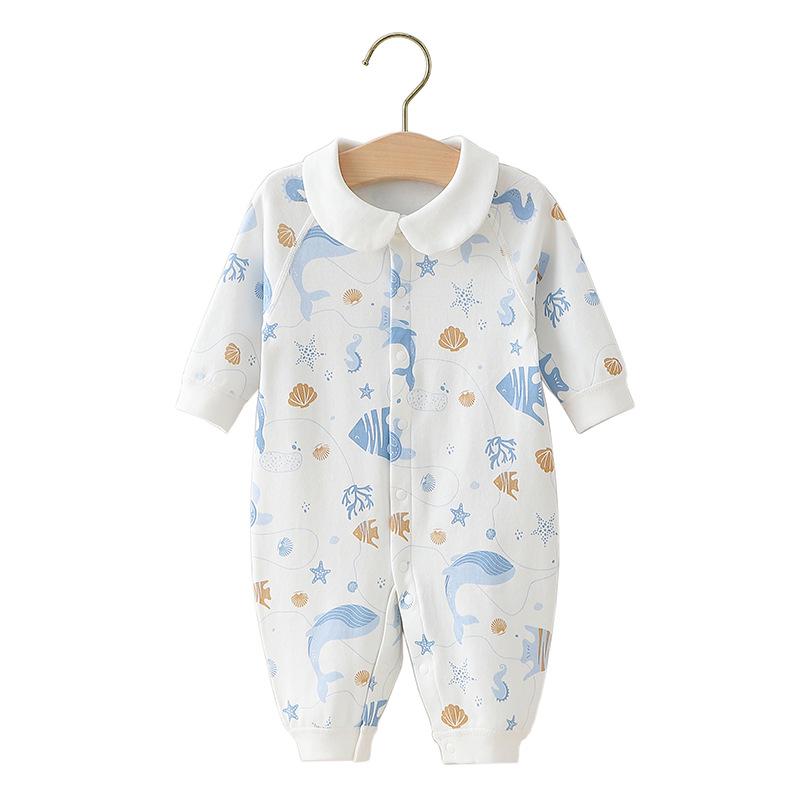 Helt ny ren bomull, beinfri baby jumpsuit - vår-/sommerromper yttertøy for nyfødte.