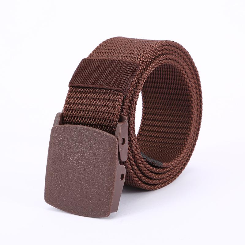 Unisex Canvas Belt with Automatic Buckle - Military Training, Casual Jeans, No-Metal Design