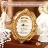 Vintage Ring Holder Velvet Gold Frame Earring Tray Jewelry Earring Ring Display Stand for Engagement Ceremony Birthday Home