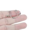 2 Stück/Set Runde Schraub-Falsche-Brustwarzen-Ringe Ohne Piercing Clip-Design Körperschmuck Ohne Piercing Damen