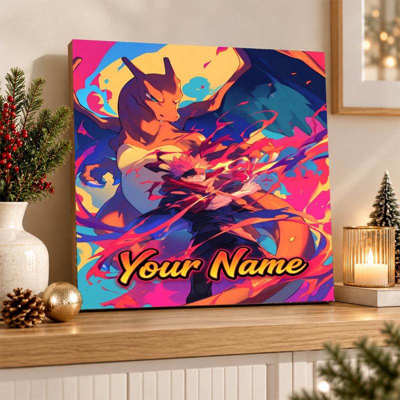 Charizard Custom Name Diamond Painting Personalized 5D Full Drill DIY Diamond Art Home Decor