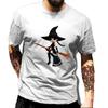 Retro Clown Graphic Male T-shirts Harajuku Tees Man Hip Hop T-shirt Halloween Black Streetwear