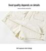 2025 Trendy High Waist White Denim A-line Bodycon Mini Skirt for Women