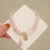 Chinese Style Natural Strawberry Crystal Bracelet  Blessing Brand Flower Pendant Fashion Bracelet