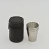 4 Teile/satz Outdoor Praktische Reise Edelstahl Tassen Mini Set Gläser Für Whisky Wein Mit Fall Tragbare Drinkware 30ml