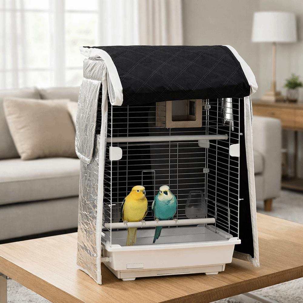 Praktische Warme Vogelkäfigabdeckung Wasserdicht Verdickt Vogelkäfigschutz Steppatmungsaktiv Winddicht Abdeckung Brutzeit