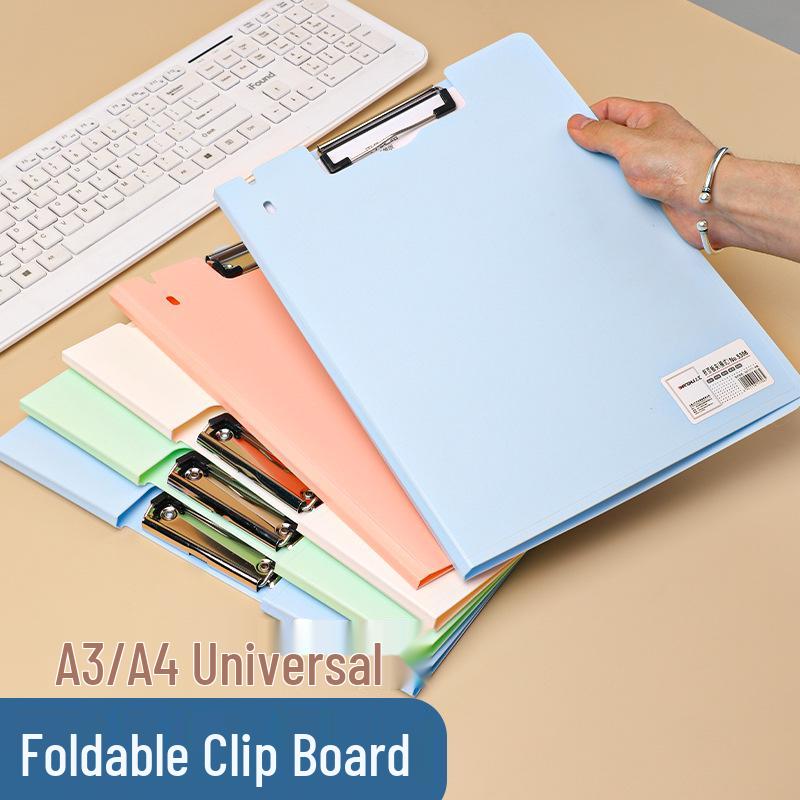 A4 Document Organizer with Clipboard and Storage Pockets Horizontal Board Clip A4 розовый