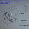 MY1120ZX 600W Cargo Electric Tricycle Brushed Yunite Geared Motor (48V/36V/24V)