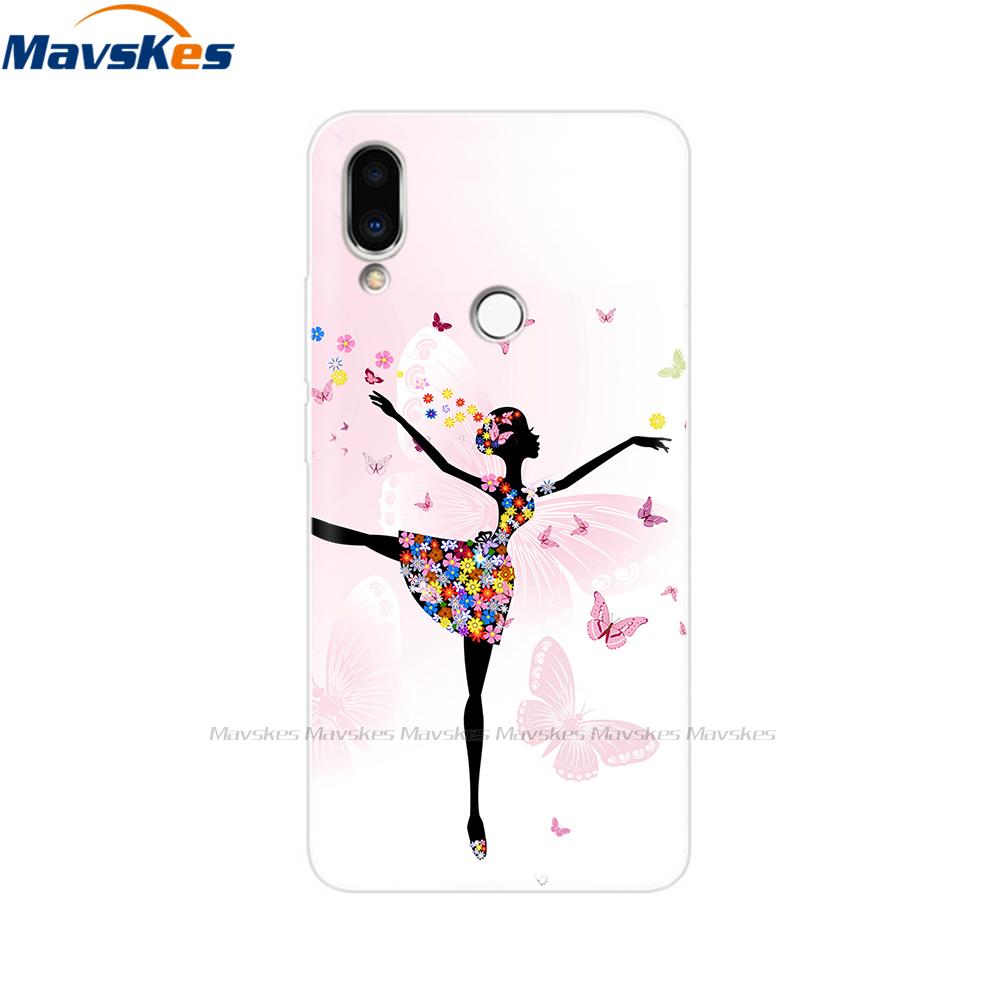 For Meizu Note 9 Case Note9 Soft TPU Silicon Funda Back Cover For Meizu M9 Note Case M9Note M 9 Rose Print Phone Case Coque Para