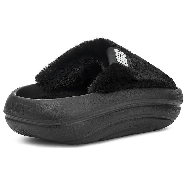 New UGG FoamO UGGplush Slide Black Women's 1143849-BLK