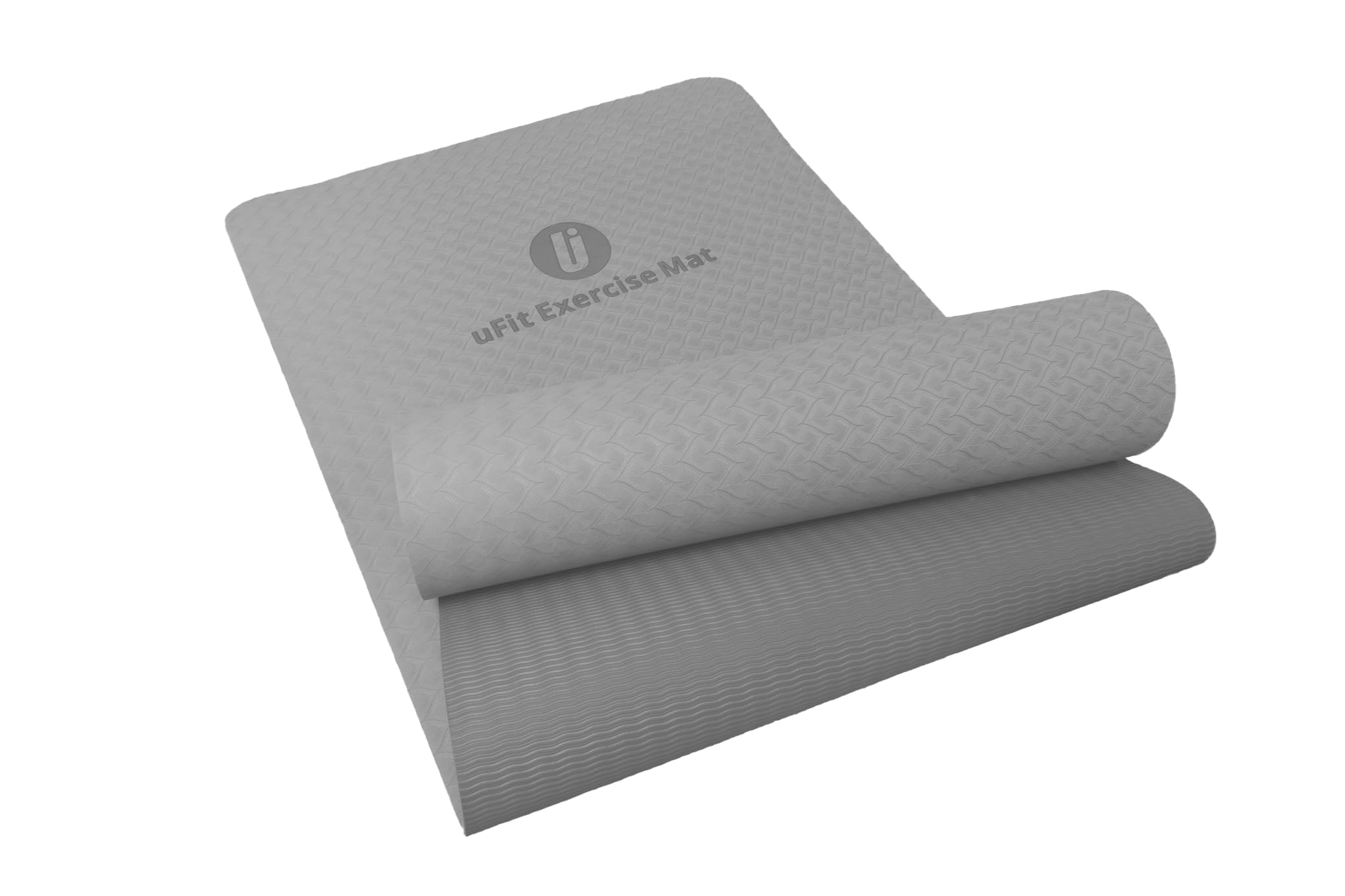 

uFit Exercise a yoga mat made of 8mm 183cm x and with a and durable construction with a convergence band for and other exercises Mat, Japanese-made серый