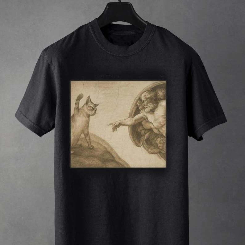 Heavenly Cat Shirt, Funny Cat Shirt, Gift For Cat Lover, Ironic Cat Shirt, Goofy 2XL