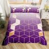 Geometry Ombre Duvet Cover Full King,Honeycomb Marble Geometric Bedding Set For Teen Girls Women Diamond Hexagon Comforter Cover