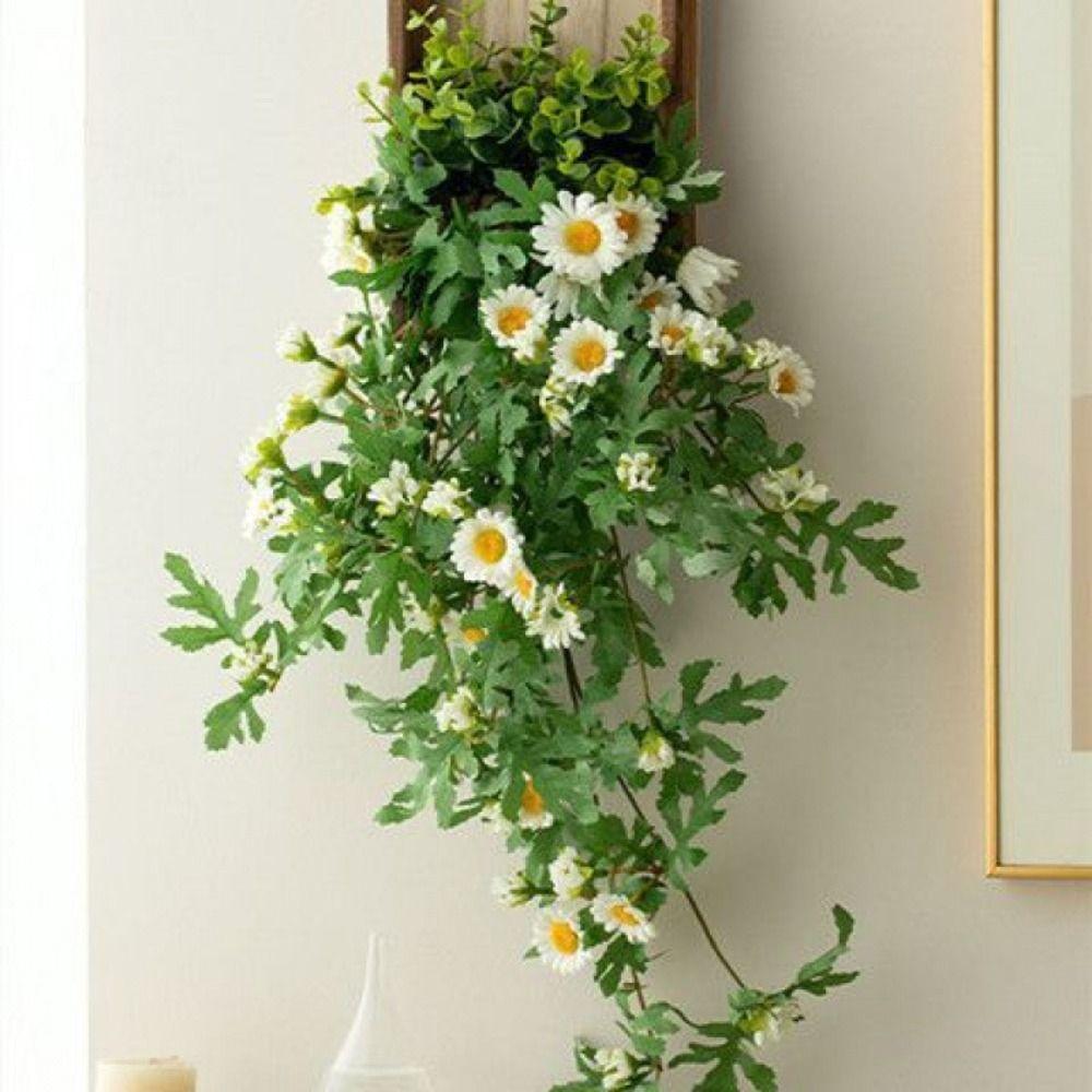 Nordic Style Artificial Flower Vine Elegant Hanging Daisy Pendant False Flower Vine Wedding