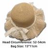 Lace Wide Brim Straw Cap Sun Protection Sunshade Fisherman Hat New Holiday Travel Beach Bags