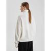 Knitted Lady'S Sweater Stand Collar Drop Shoulder Sleeves Loose Oversized Zippers Fluffy Pullover Autumn Casual Jumper