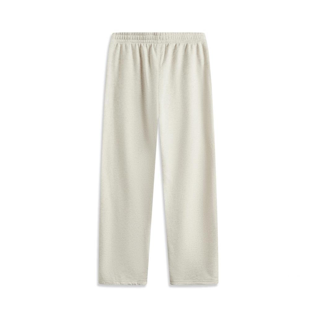 Li Ning Badfive Comfortable Versatile Loose Knit Sports Pants Men Pants Floral-Gray Light-Khaki AKLV011-2