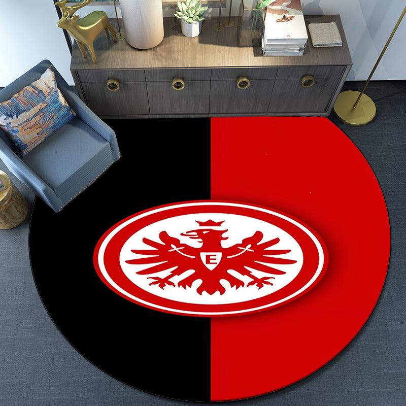 Eintracht Frankfurt Crest Round Rug for Livingroom,Bedroom, Palyroom, Chair Rug, Area rug, Circle Carpet, Fan Christmas gift