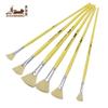JOWOART 6pcs/set,High Quality Fan Shape Pig Bristle Hair Painting Pen Oil Painting Watercolor Supplies Professional Art Supplies