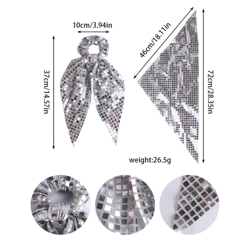 Schimmernde Pailletten Elastisches Haargummi Haargummis für modebewusste Frauen Elastisches Haarband für verschiedene Anlässe