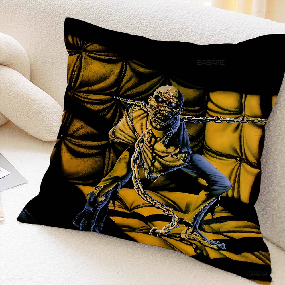 Cool I-I-Iron M-Maiden Pillow Cushion Cover Pillowcase Living Room Sofa Home Decor Customized