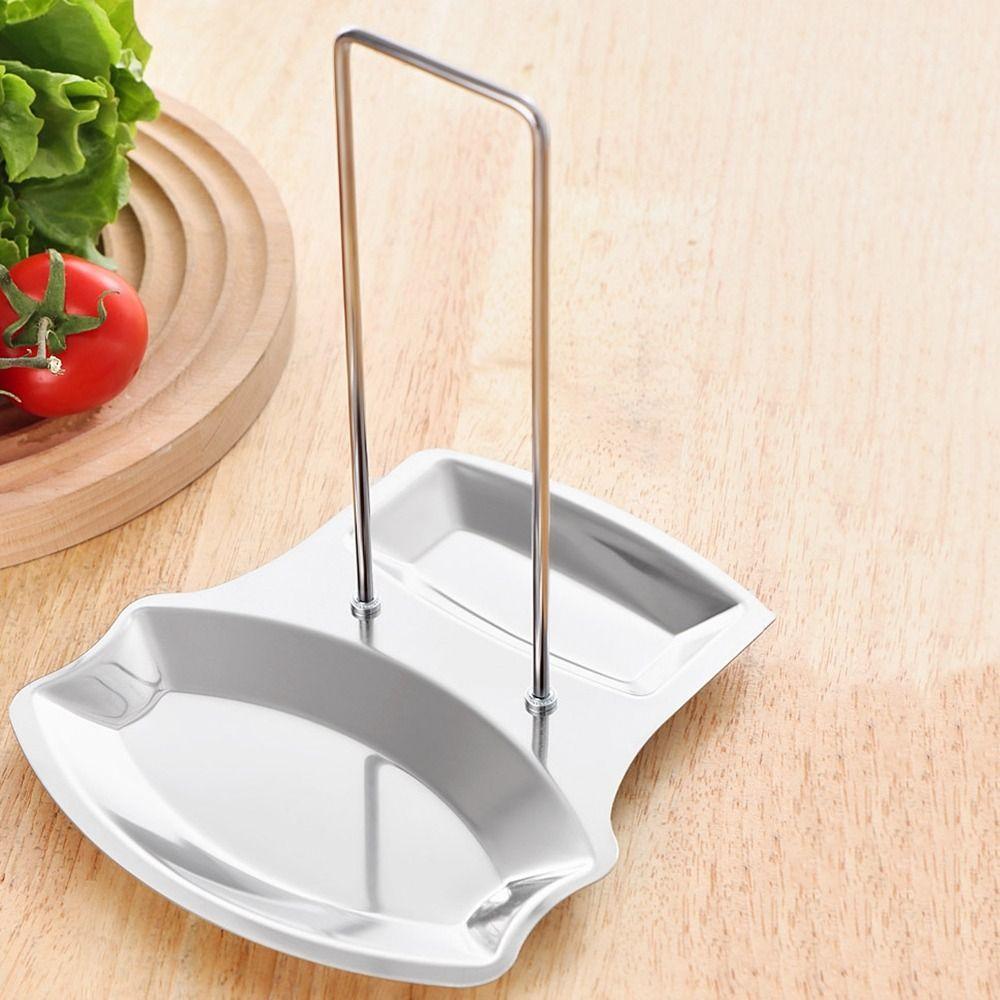 

Silver/Gold Lid and Spoon Rest Shelf Stable Pan Cover Lid Rack Pot Lid Rack Kitchen