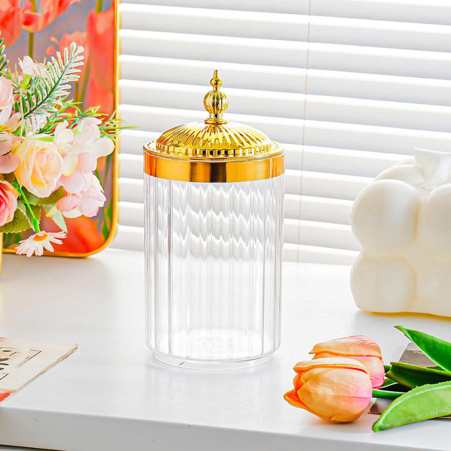 Золотой герметичный бак гальваническое золото пищевой чайный бак для сухофруктов зерен конфет банка для хранения стеклянный бак стеклянная банка для хранения