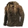 Herren Kapuzenpullover Lockerer Schnitt Mit 3D Digitalem Tierdruck Air Layer Stoff Langarm Freizeit Oberteil Alles