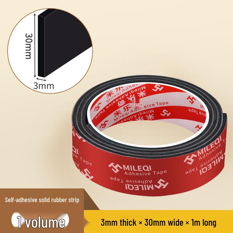 Mileqi EPDM Self-Adhesive Shock-Absorbing Anti-Slip Rubber Pad Strip