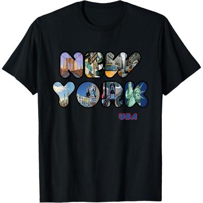 Statue of Liberty New York City NYC Skylines Souvenir T-Shirt
