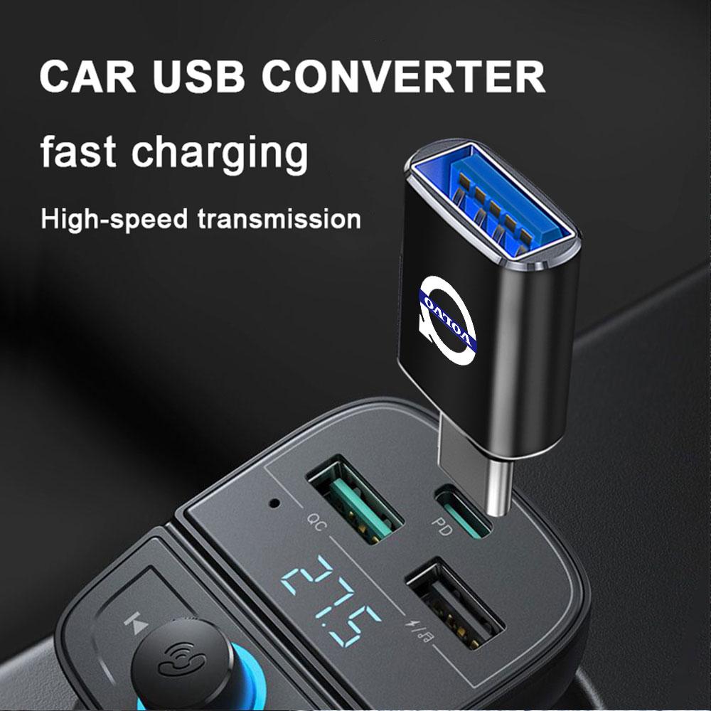 Car USB Cable Converter OTG Adapter Phone Charging Converter For Volvo Rdesign T6 AWD C30 C70 S40 S60 S70 S90 V40 V60 XC30 XC40