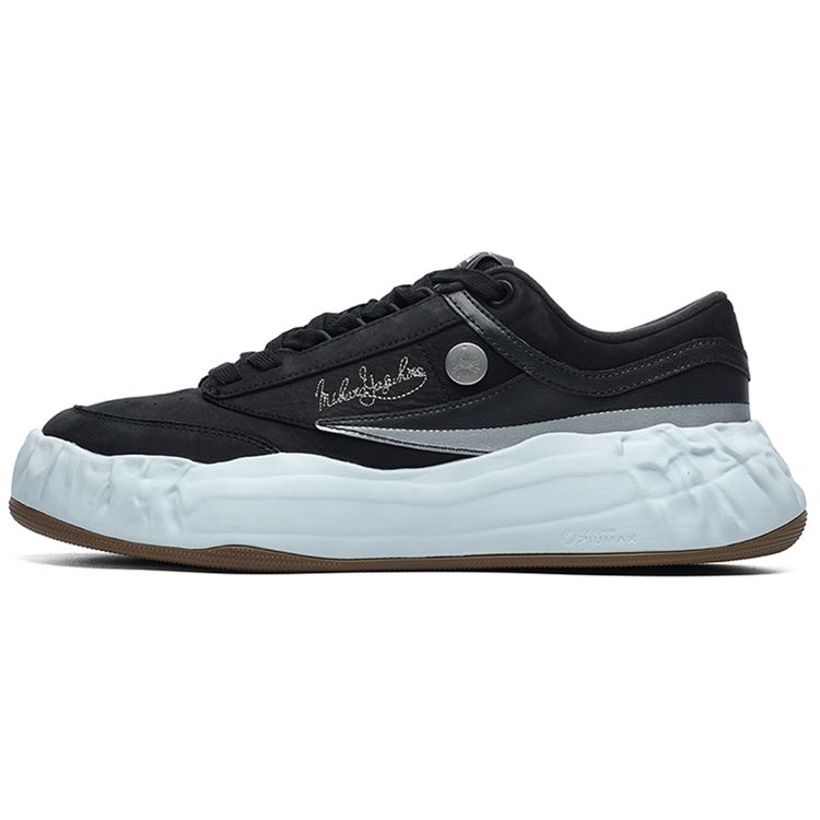 Mihara Yasuhiro X Fila FM-15 Fabric Two-Layer Cowhide Casual Fashion Low-Top Sneakers Men Sneakers Black F12M214201FBK