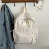 Smiling Pattern Face Solid Color Backpack Oxford Schoolbag For Daily Use Fashion